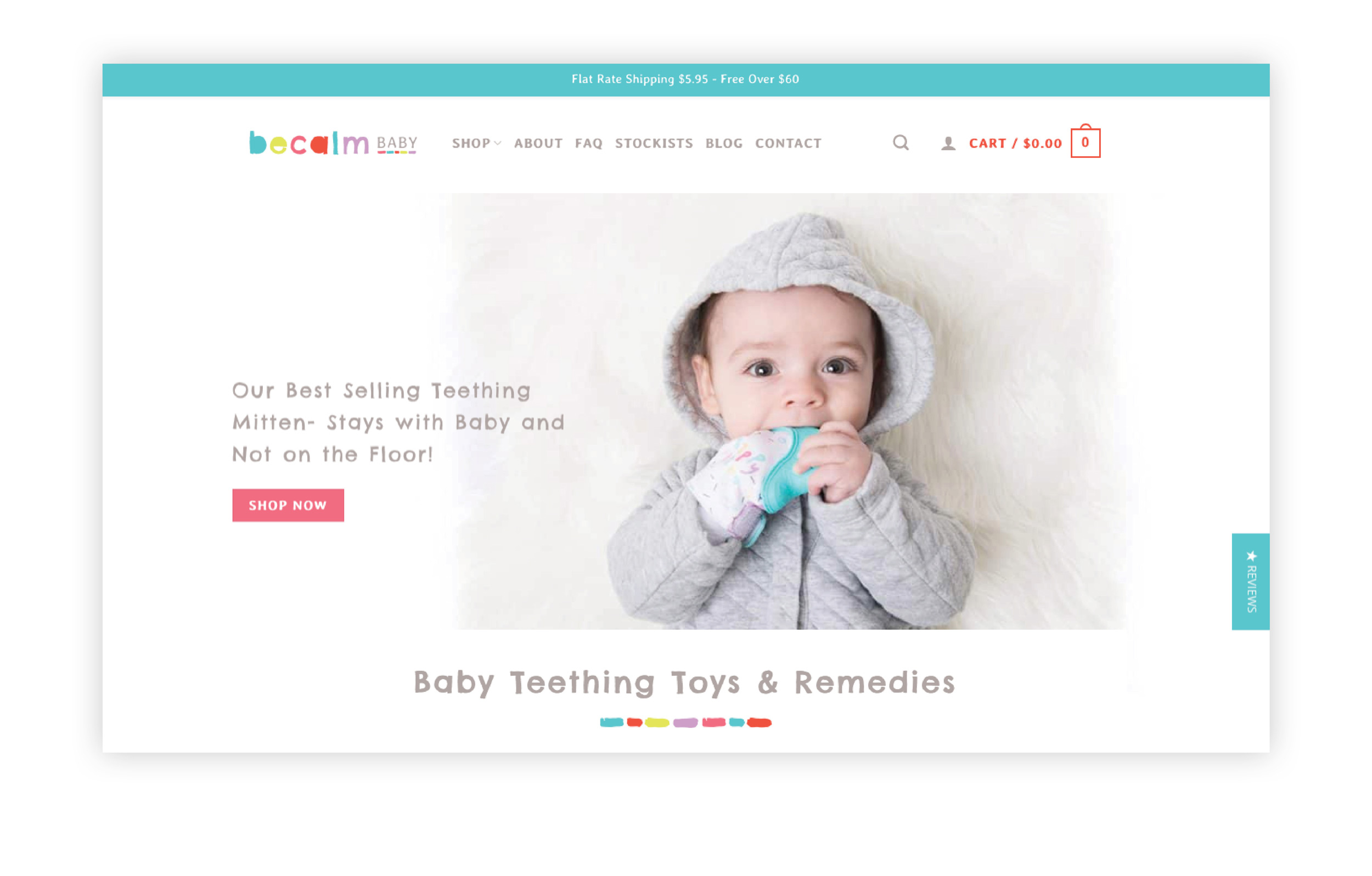 Verve Design Web Portfolio Becalm Baby