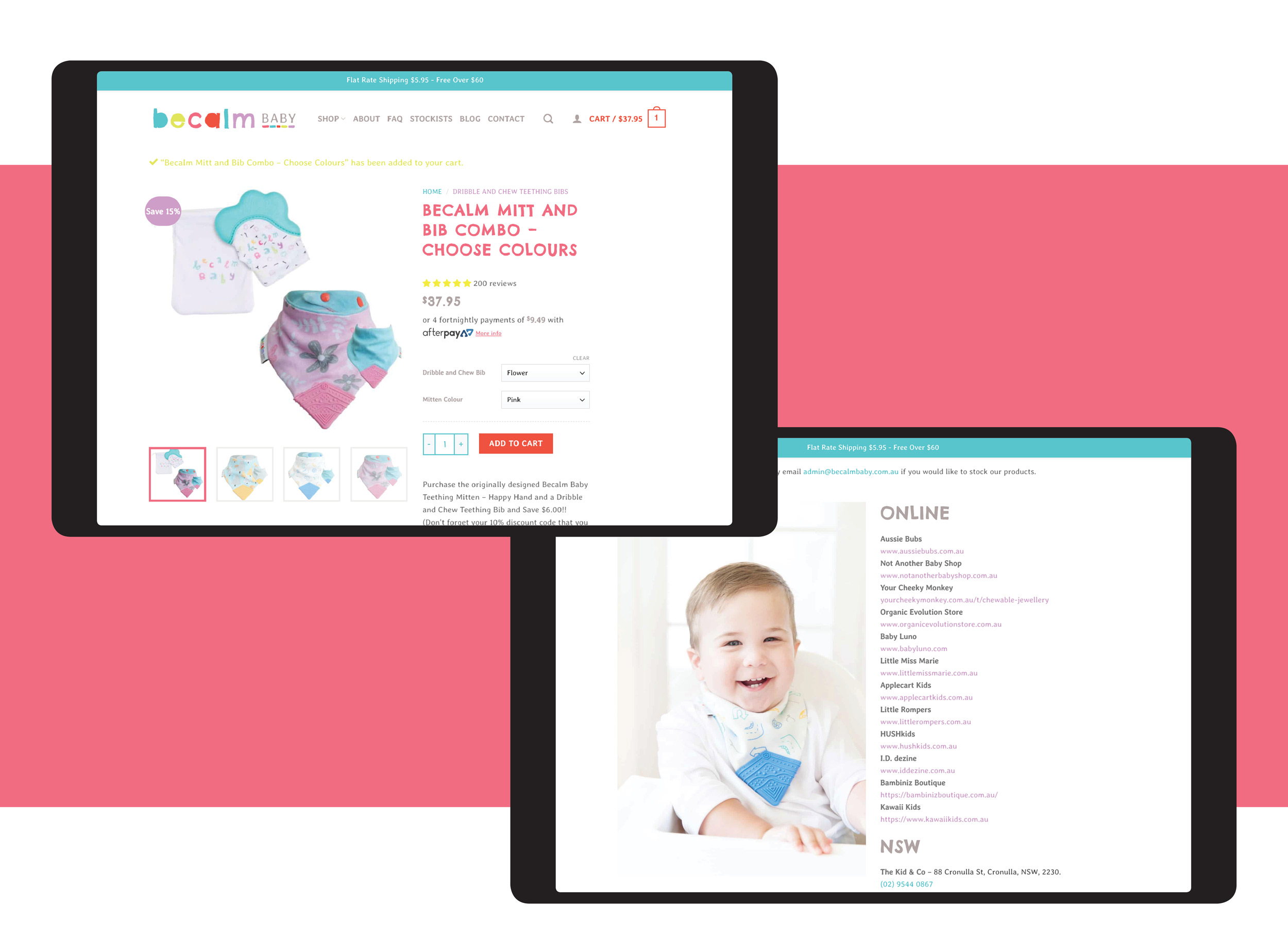 Verve Design Web Portfolio Becalm Baby