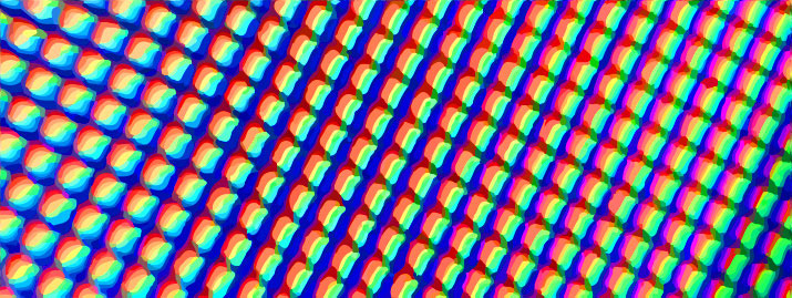 Close-up of screen pixels